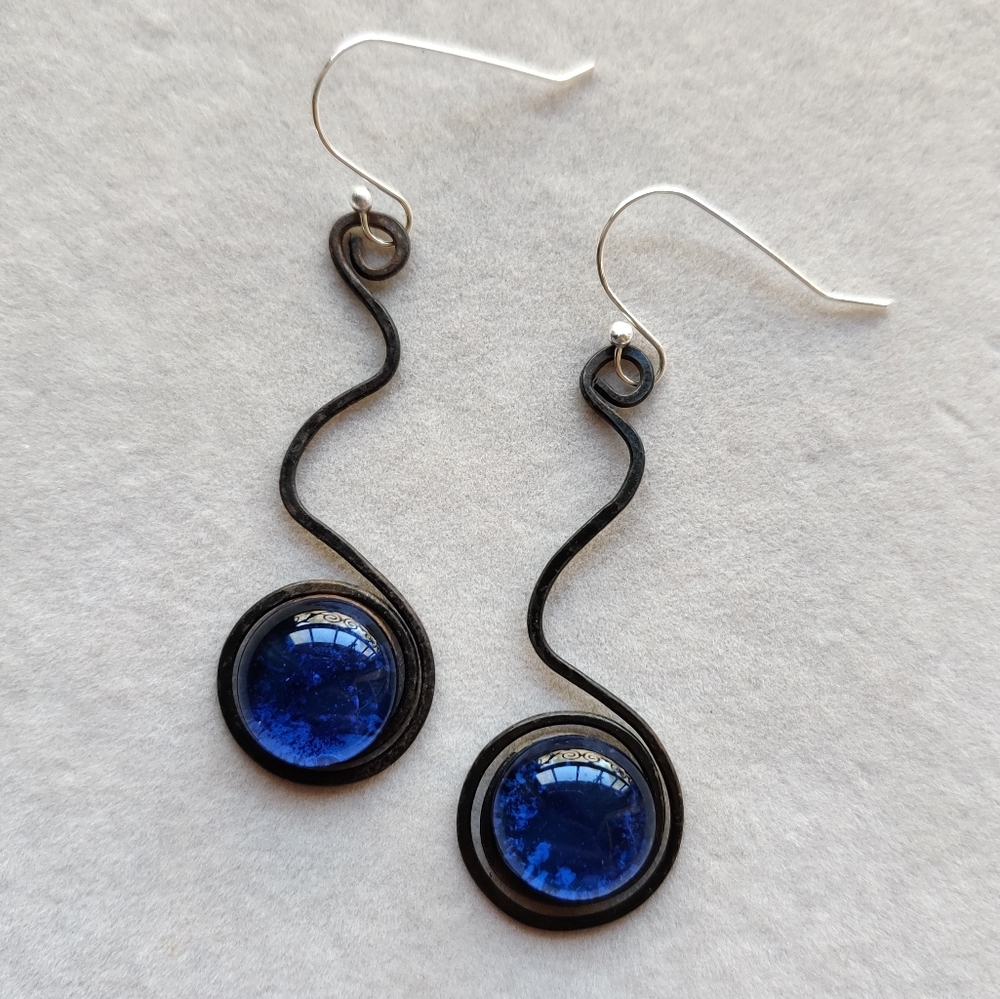 Vintage blue earrings